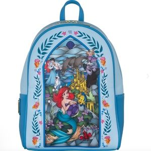 NWT Loungefly LITTLE MERMAID STAINED GLASS BACKPACK